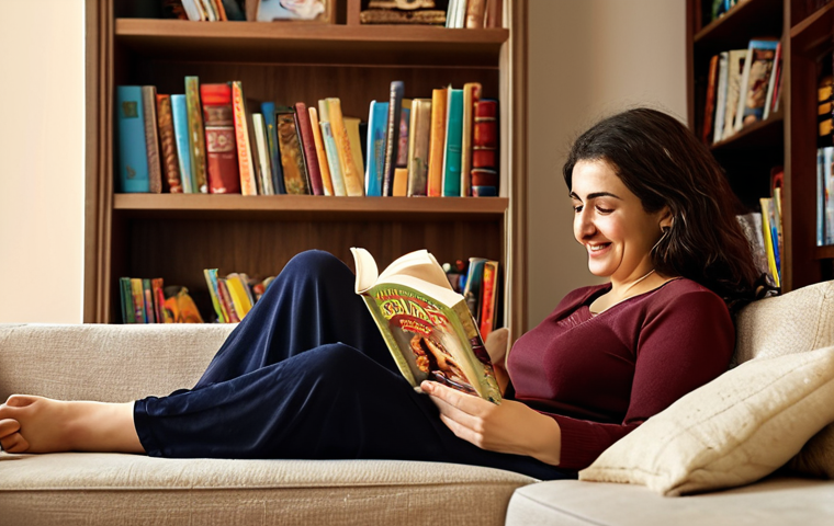**
"A warm, inviting Turkish living room scene. A mother, who looks like a teacher, is reading a book with her child. Soft lighting, bookshelves in the background, creating a cozy and supportive learning environment. Focus on the positive interaction and the joy of reading together, hinting at both education and family love."
**